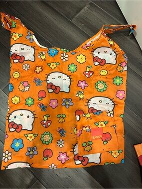 BAGGU Orange Hello Kitty Floral Reusable Tote
